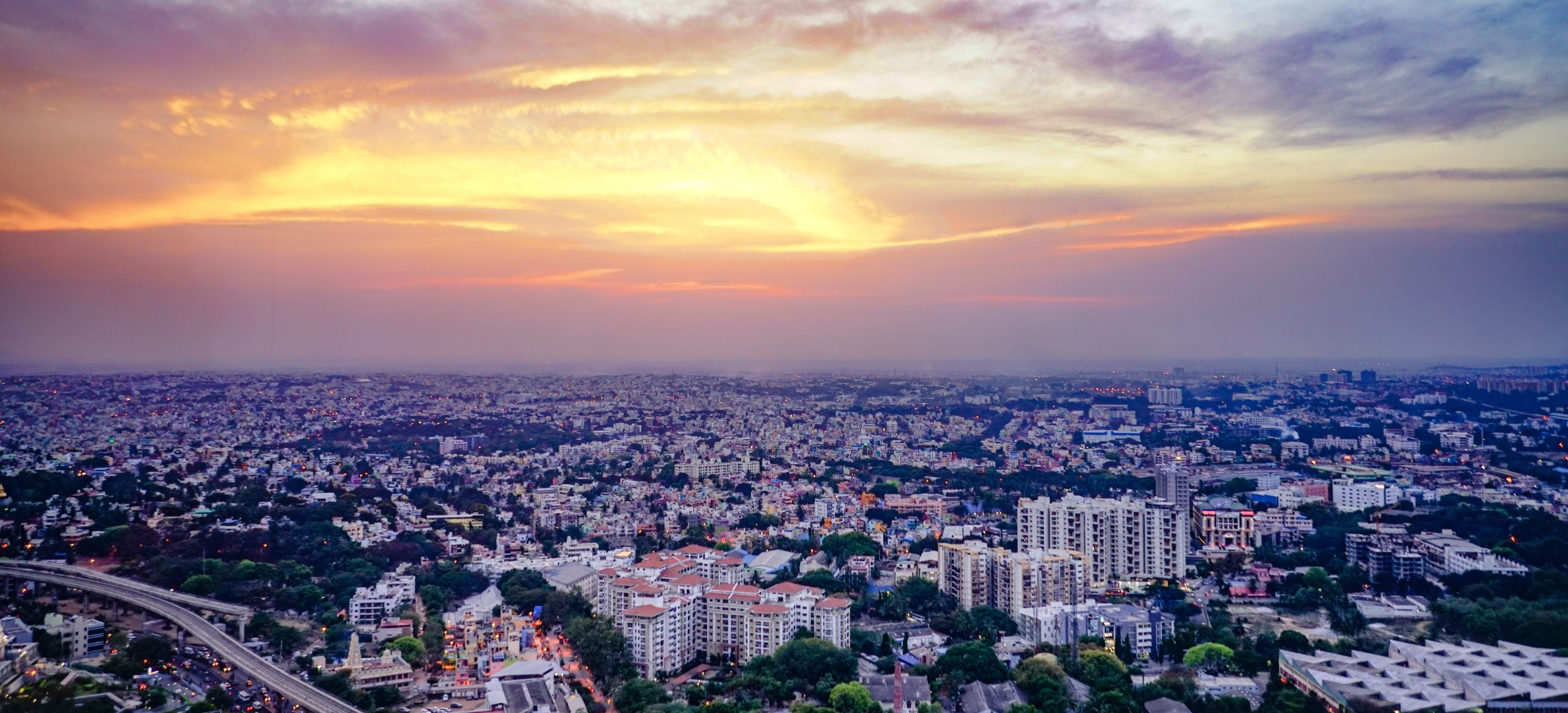 Sonnenaufgang über Bangalore